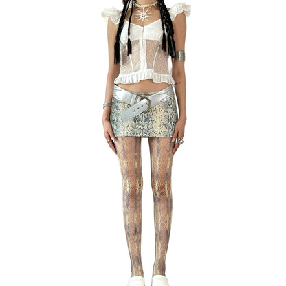 Lattice Charm Tights