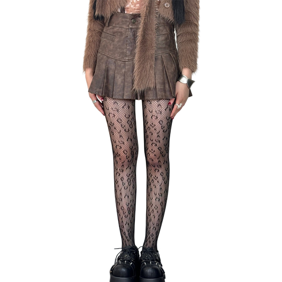 Wild Lace Leopard Tights
