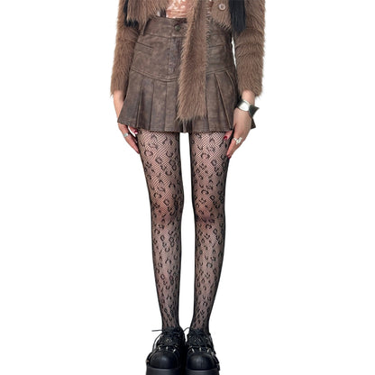 Wild Lace Leopard Tights