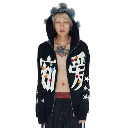 Star Fur Hoodie