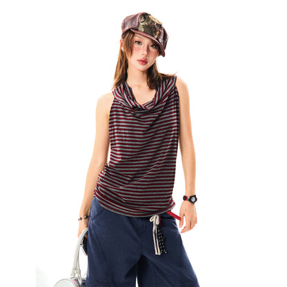 Striped Halter Tank Top