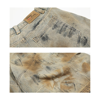 Vintage Washed Denim Pants