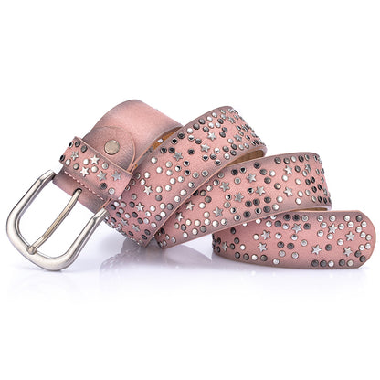 Star Studs Pink Belt