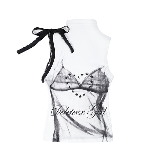 Star Ribbon Halter Top